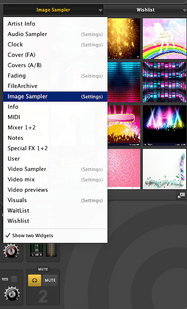 ImageSampler Widget Menu