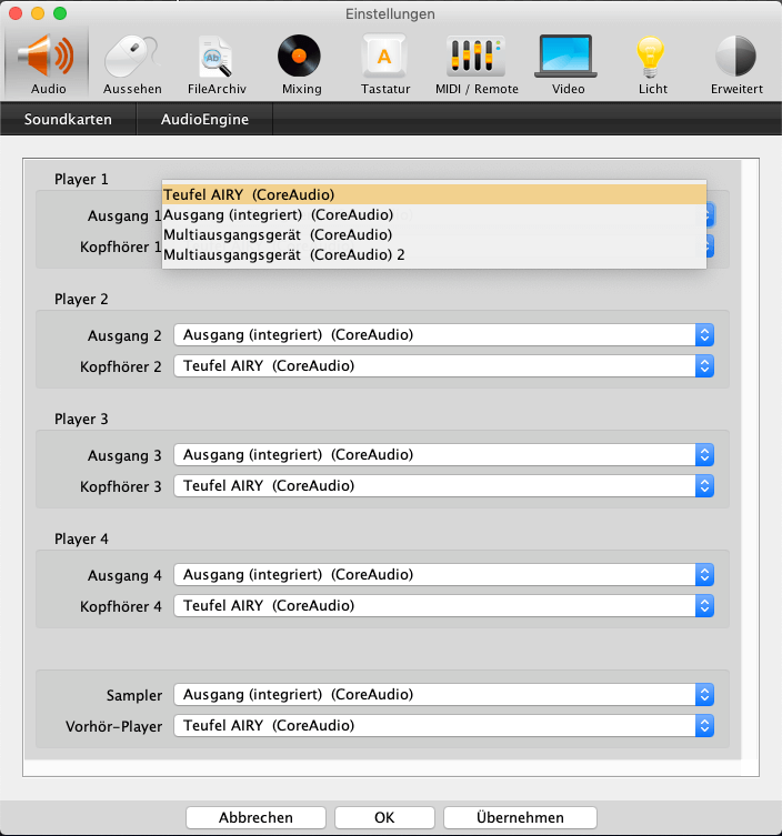 Ultramixer 6 Soundcart settings 2